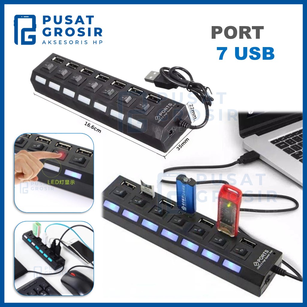 Jual Usb Hub Port Output On Off Led In Colokan Konektor Cocok