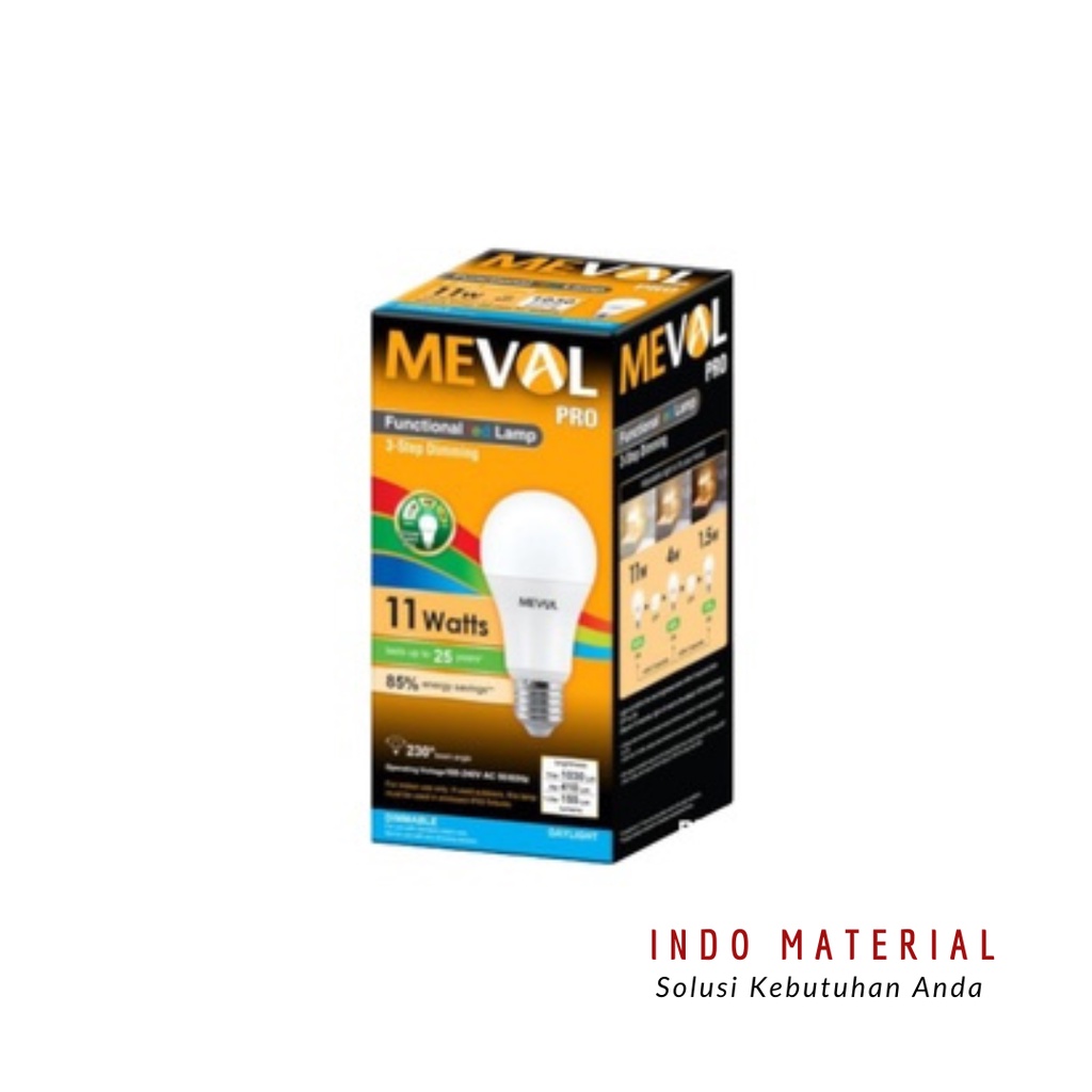 Jual Lampu Meval Pro 11W LED 3 Step Dimming Cahaya Putih Shopee Indonesia