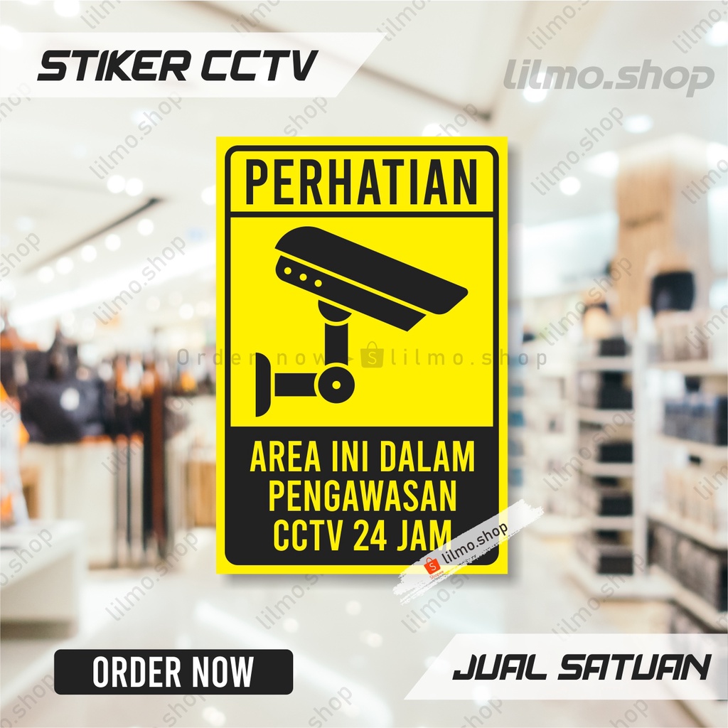 Jual Stiker Pengawasan CCTV 24 Jam Stiker Pantauan CCTV 24 Jam Stiker