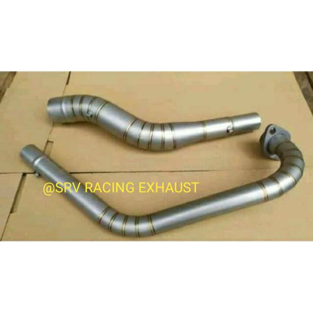 Jual Leheran Header Pipa Knalpot Racing Full Cacing Titanium Sanblast