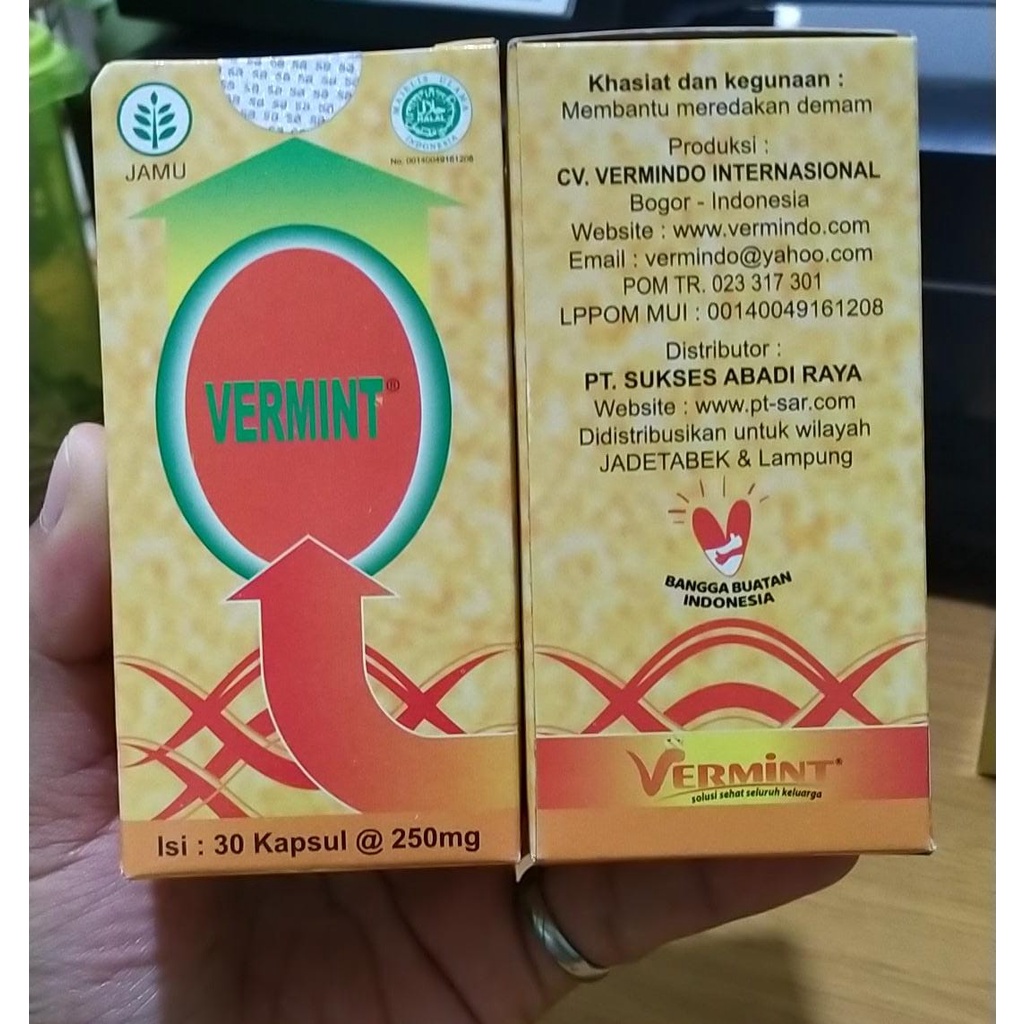 Jual Vermint Kapsul Carmint Kapsul Cacing Herbal Panas Demam