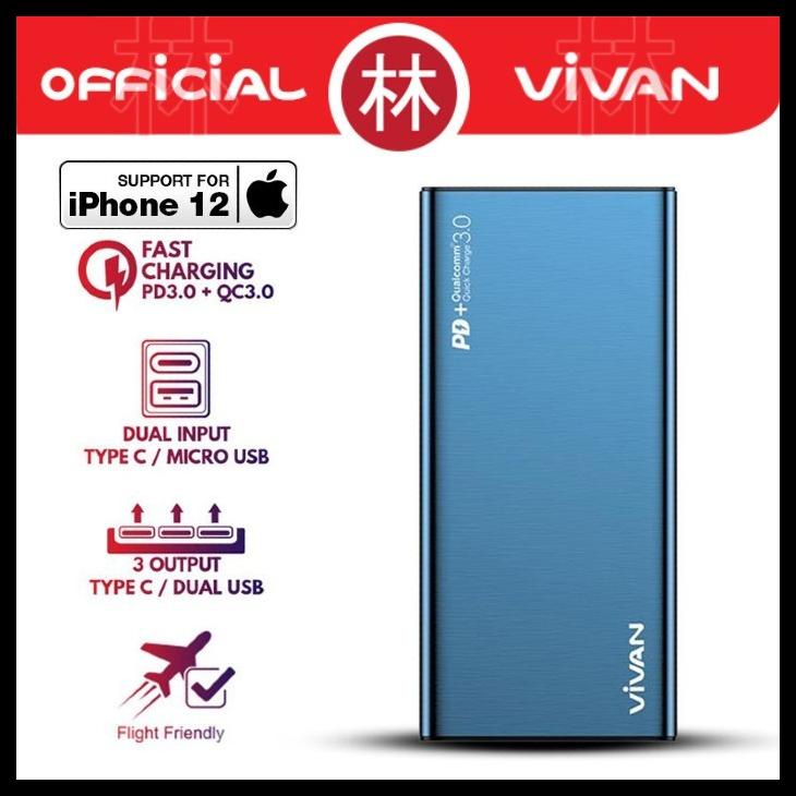 Jual Vivan Vpb F10S 10000Mah Two Way 18W Quick Charge Powerbank Vivan