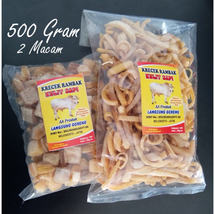 Jual Krecek Kerupuk Rambak Kulit Sapi Mentah Gr Shopee Indonesia