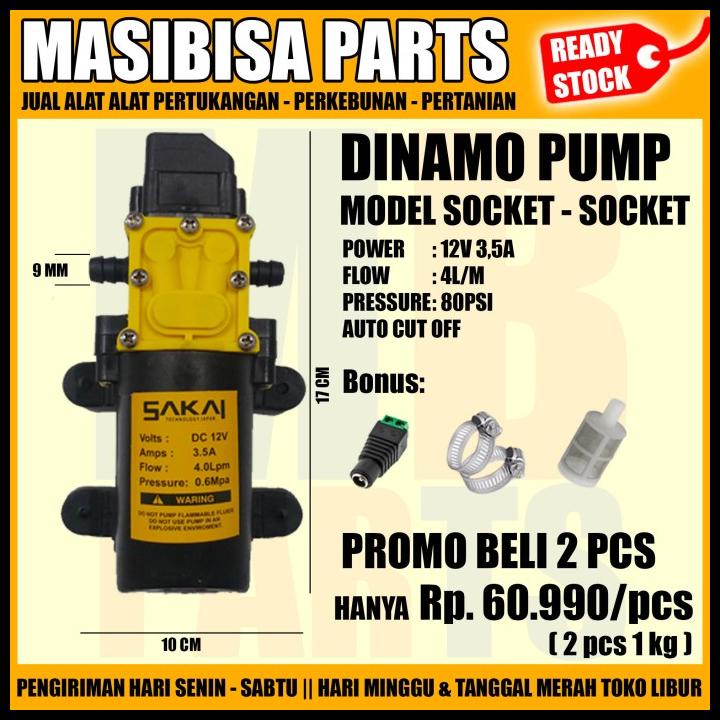 Jual Pompa Air Dc 12V Dinamo Pump Sprayer Cuci Mobil Motor Ac