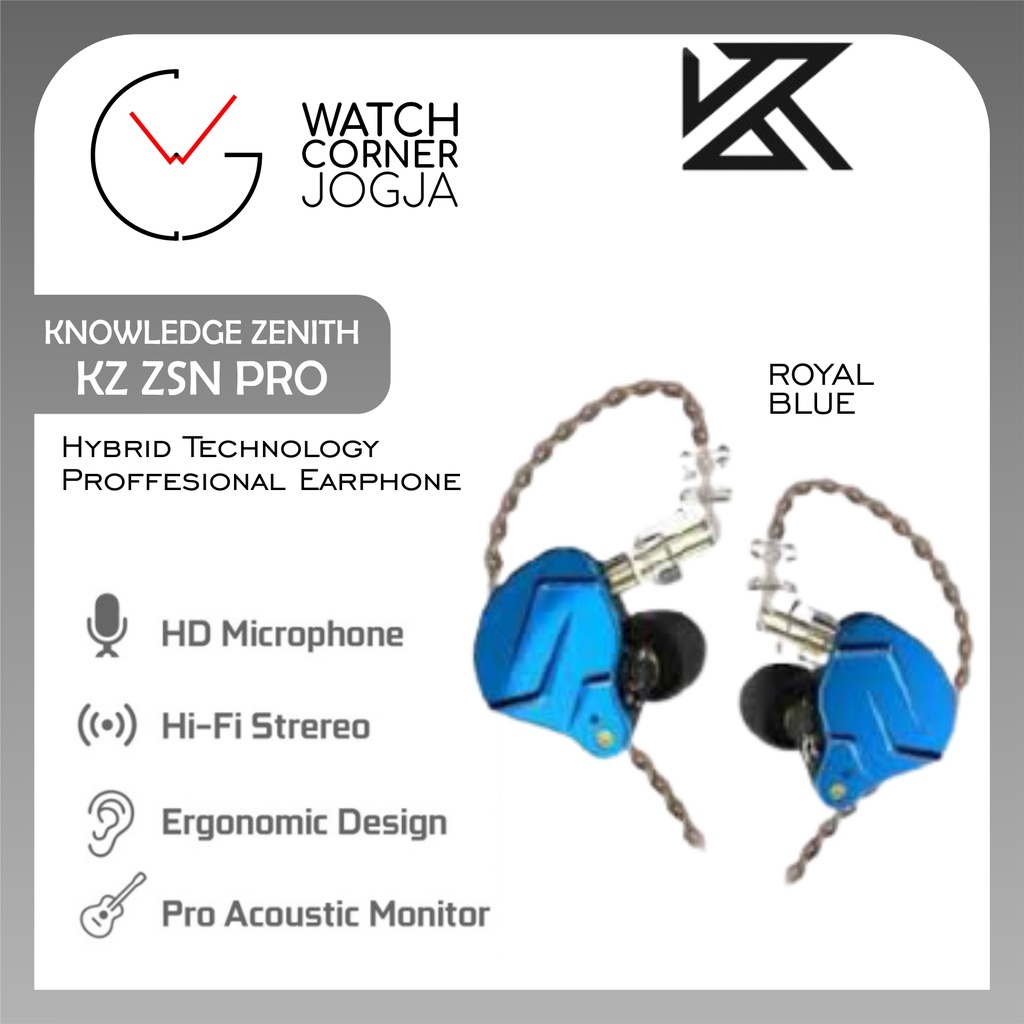 Jual Knowledge Zenith Kz Zsn Pro Hybrid Earphone Dual Driver With