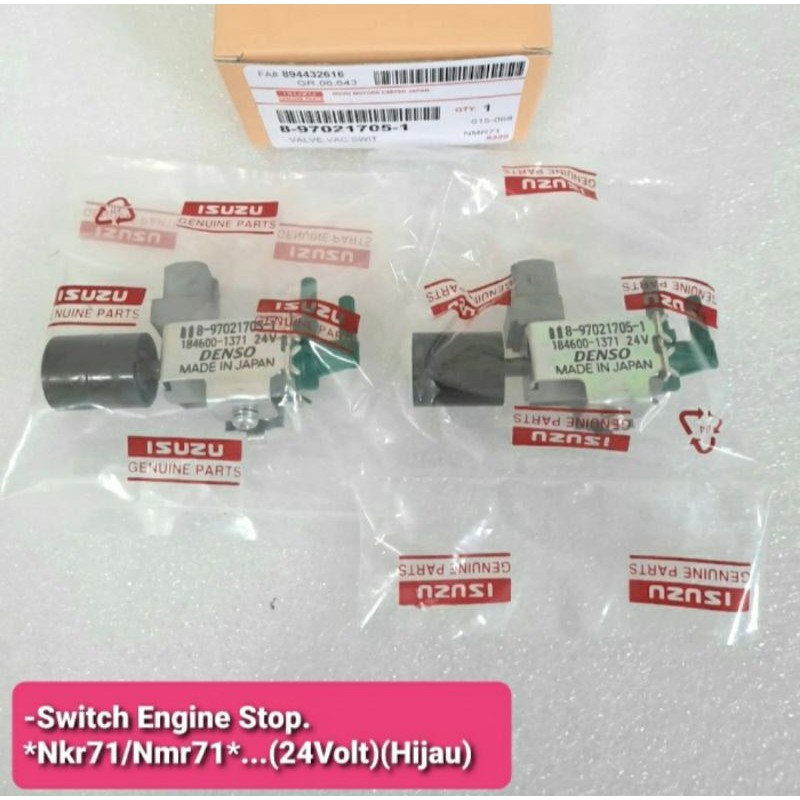 Jual Switch Engine Stop Switch Pembunuh Isuzu Elf NKR71 NMR71 Hijau 24V