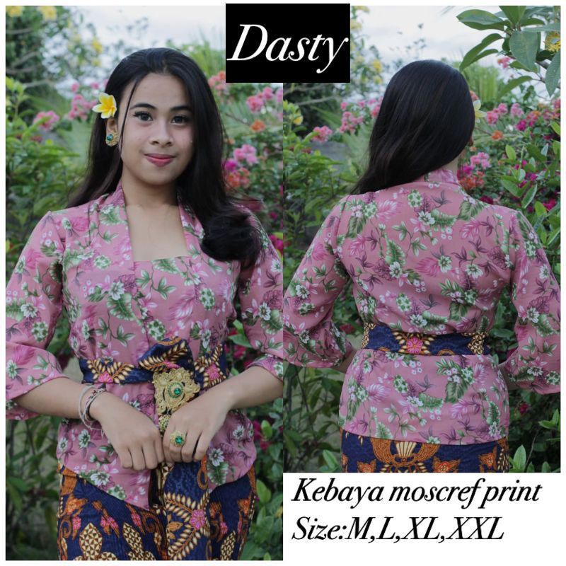 Jual KEBAYA JADI DEWASA KEBAYA SIFON PRINT LENGAN LONCENG KERUT BALI