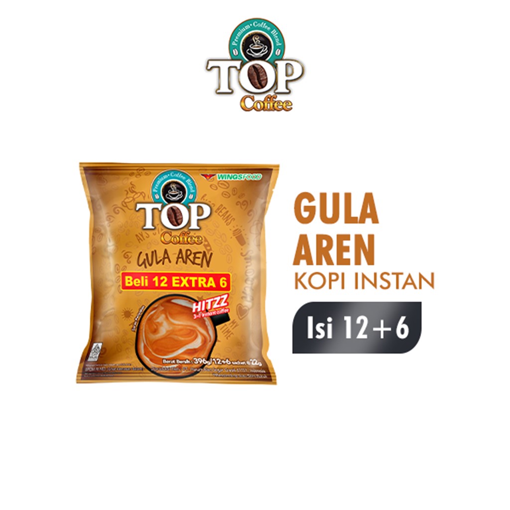 Jual Top Coffee Kopi Instan Gula Aren Bag 22 Gr Isi 12 6 Pcs Shopee