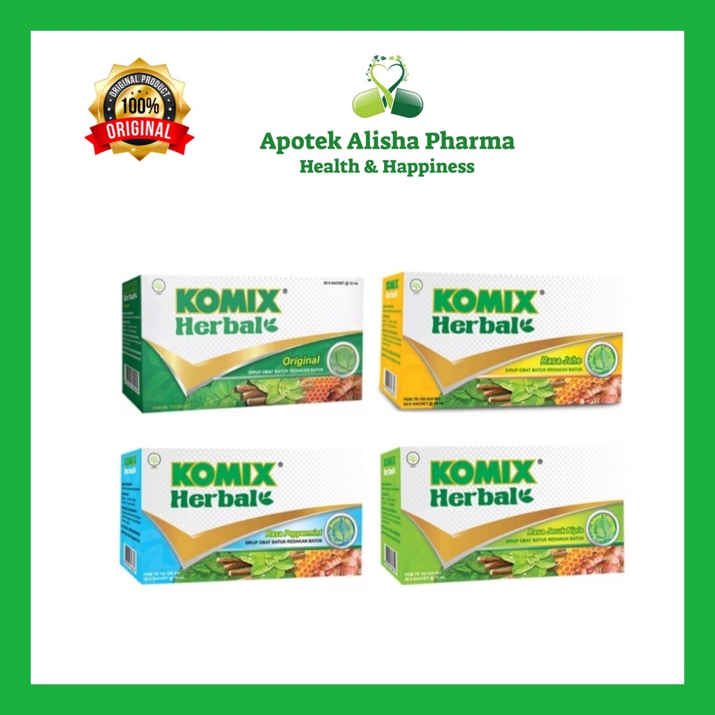 Jual Komix Herbal Box 6 Sachet Komik Obat Batuk Berdahak Original