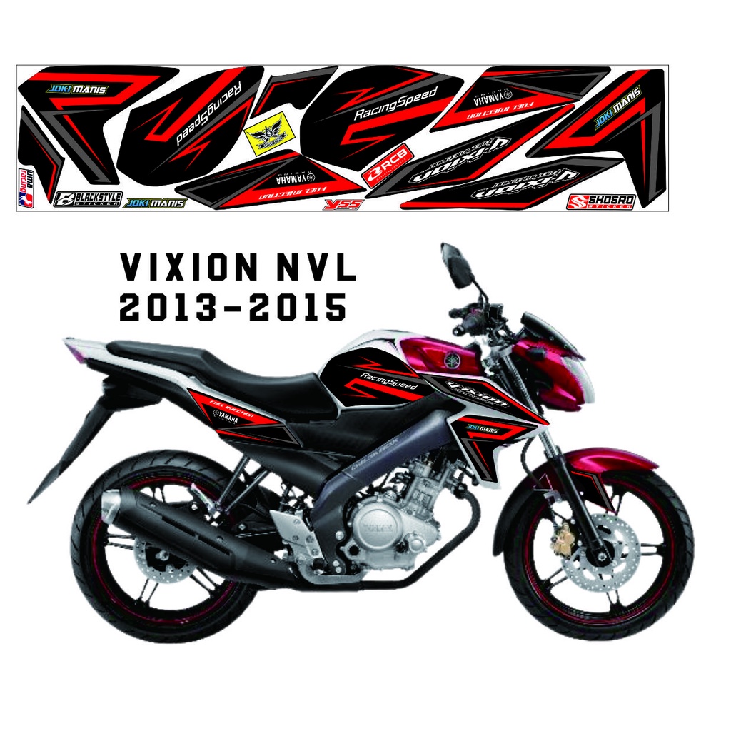 Jual Stiker Decal Striping Variasi Lis Motor Yamaha New Vixion