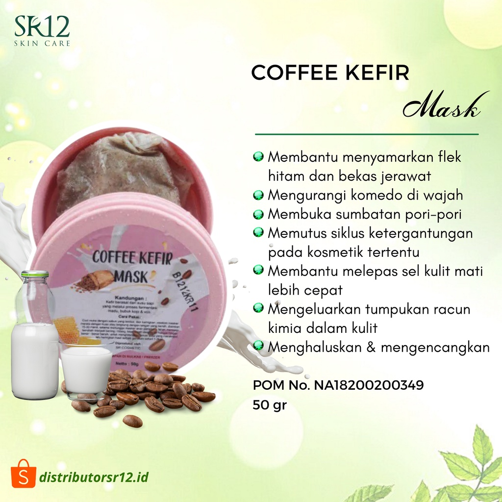 Jual Coffee Kefir Mask Sr Masker Kefir Kopi Bpom Mencerahkan Ampuh