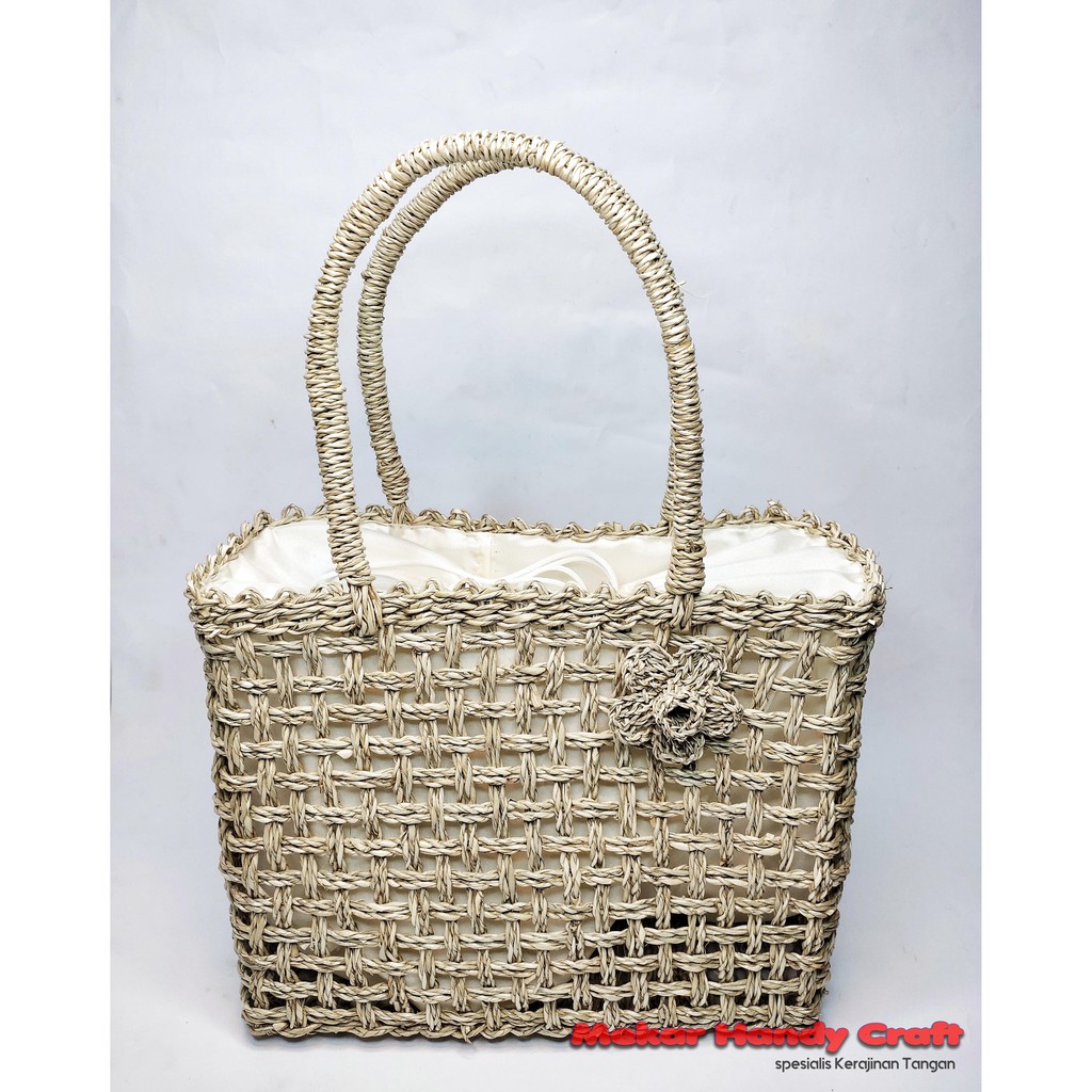 Jual Tas Anyaman Pandan Kotak Lilit Rara Shopee Indonesia