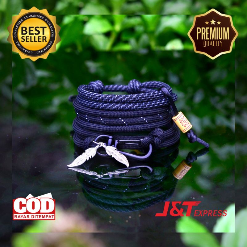 Jual Gelang Pria Keren Tali Paracord Prusik 4mm Cowok Laki Viral Set