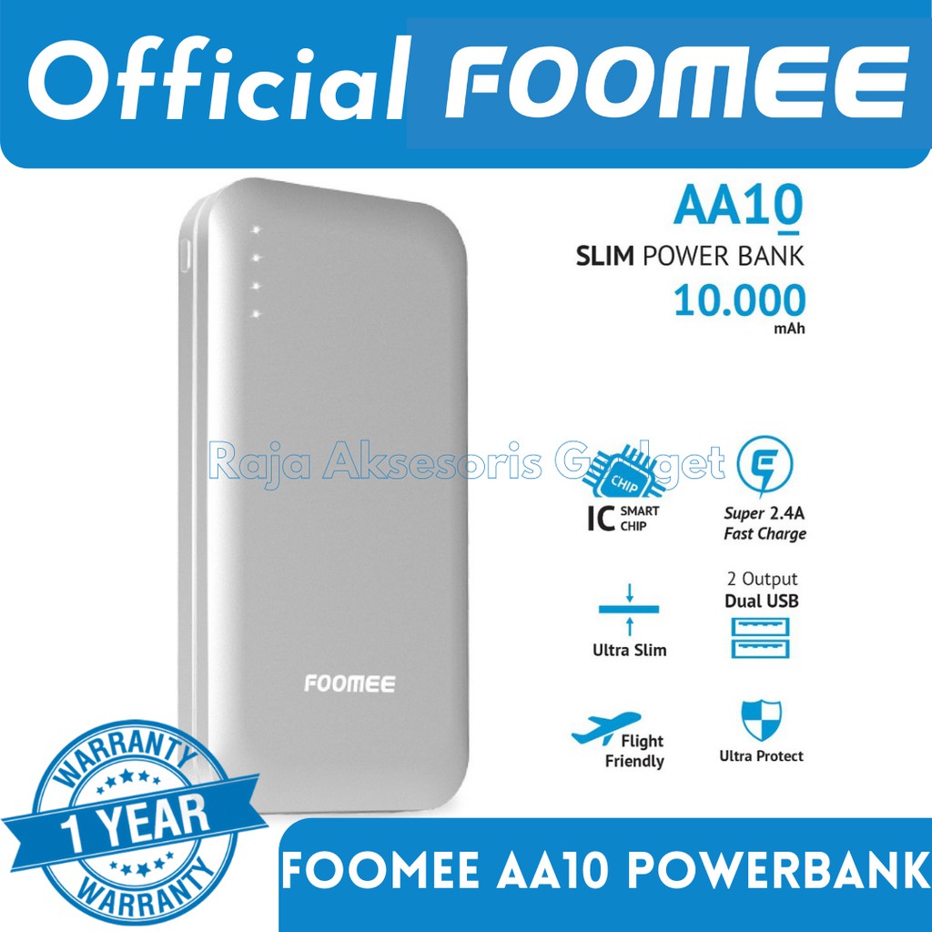 Jual Powerbank Foomee Aa Mah Dual Input Port Type C Micro Usb