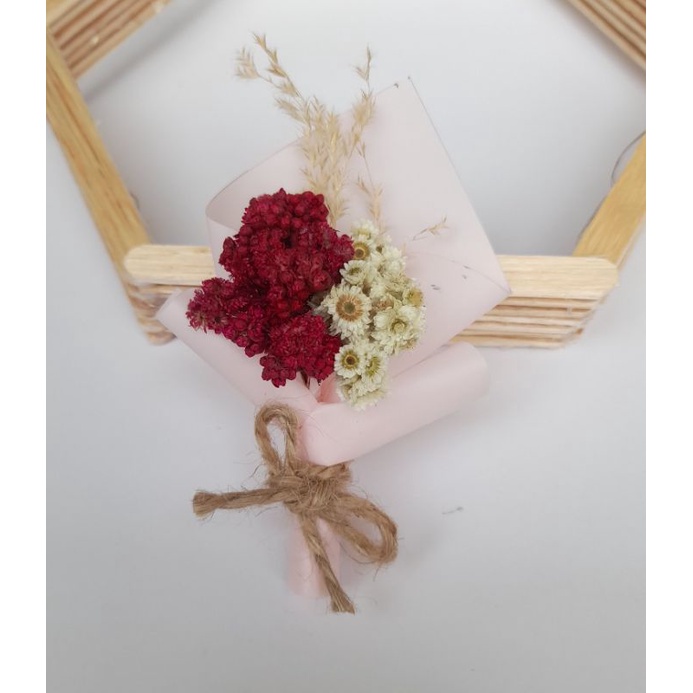 Jual Bisa Cod Bouquet Mini Bouquet Dried Flower Bucket Hampers