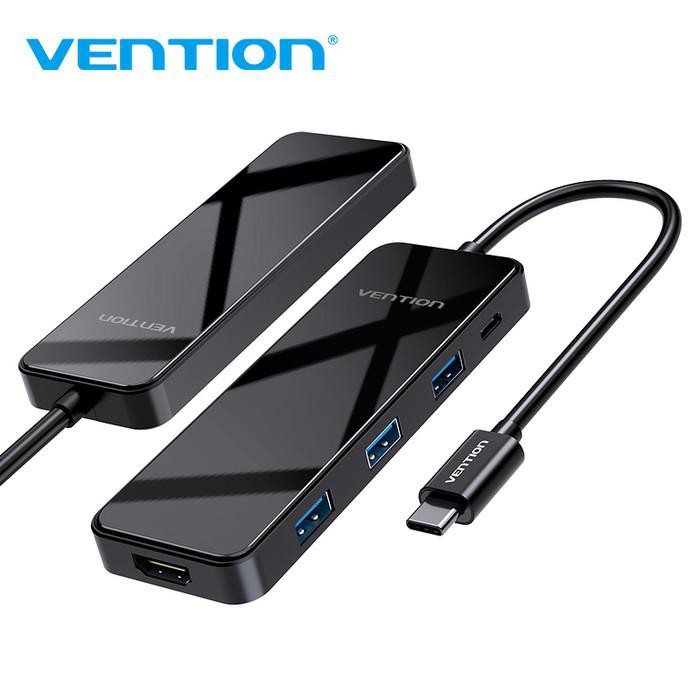 Jual Lindajaya30040 Vention Multiport 5in1 Type C To HDMI USB PD