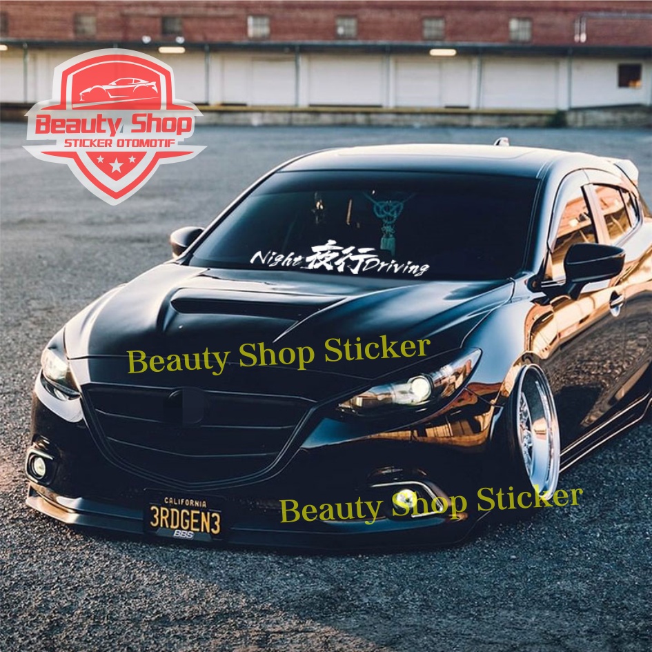 Jual Stiker Sticker Kaca Mobil Jdm Kanji Night Runner Shopee Indonesia