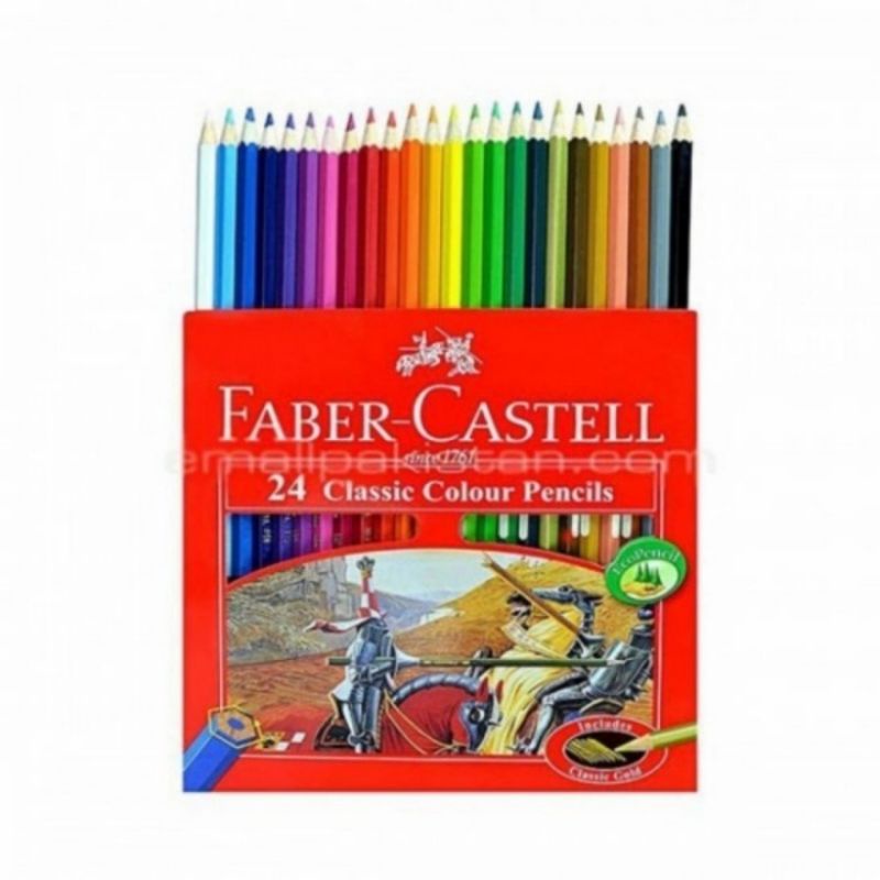 Jual Pensil Warna Faber Castell 24 Warna Panjang 1 Set Shopee Indonesia