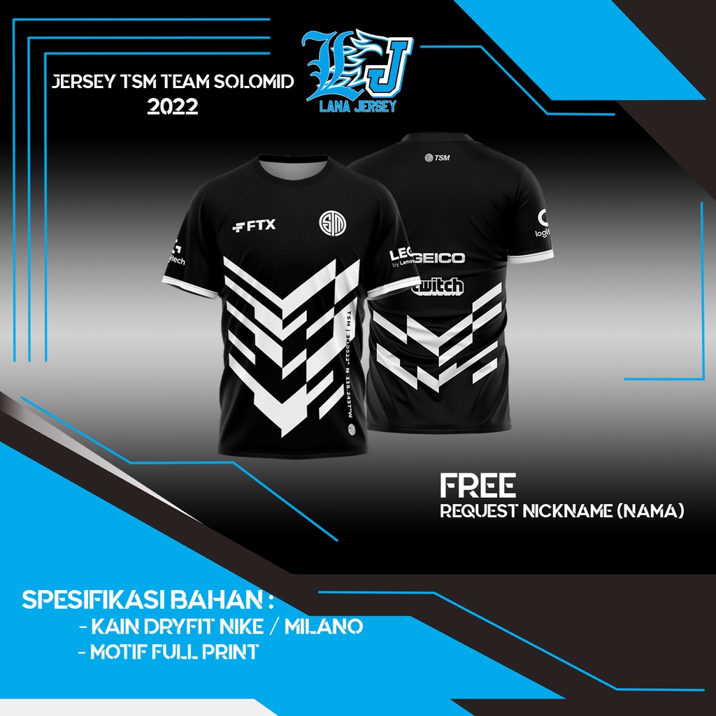 Jual Jersey Tsm Team Solomid Game Dota Wildrift Lol Csgo Free