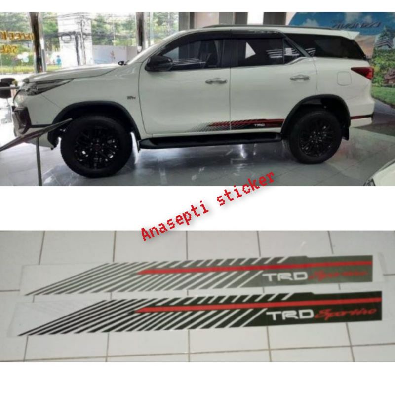 Jual List Body Stiker TRD Sportivo Toyota Fortuner List Body TRD