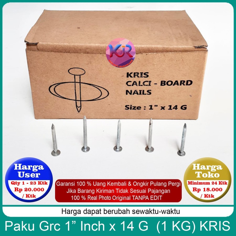 Jual Paku Grc Inch G Kg Kris Shopee Indonesia