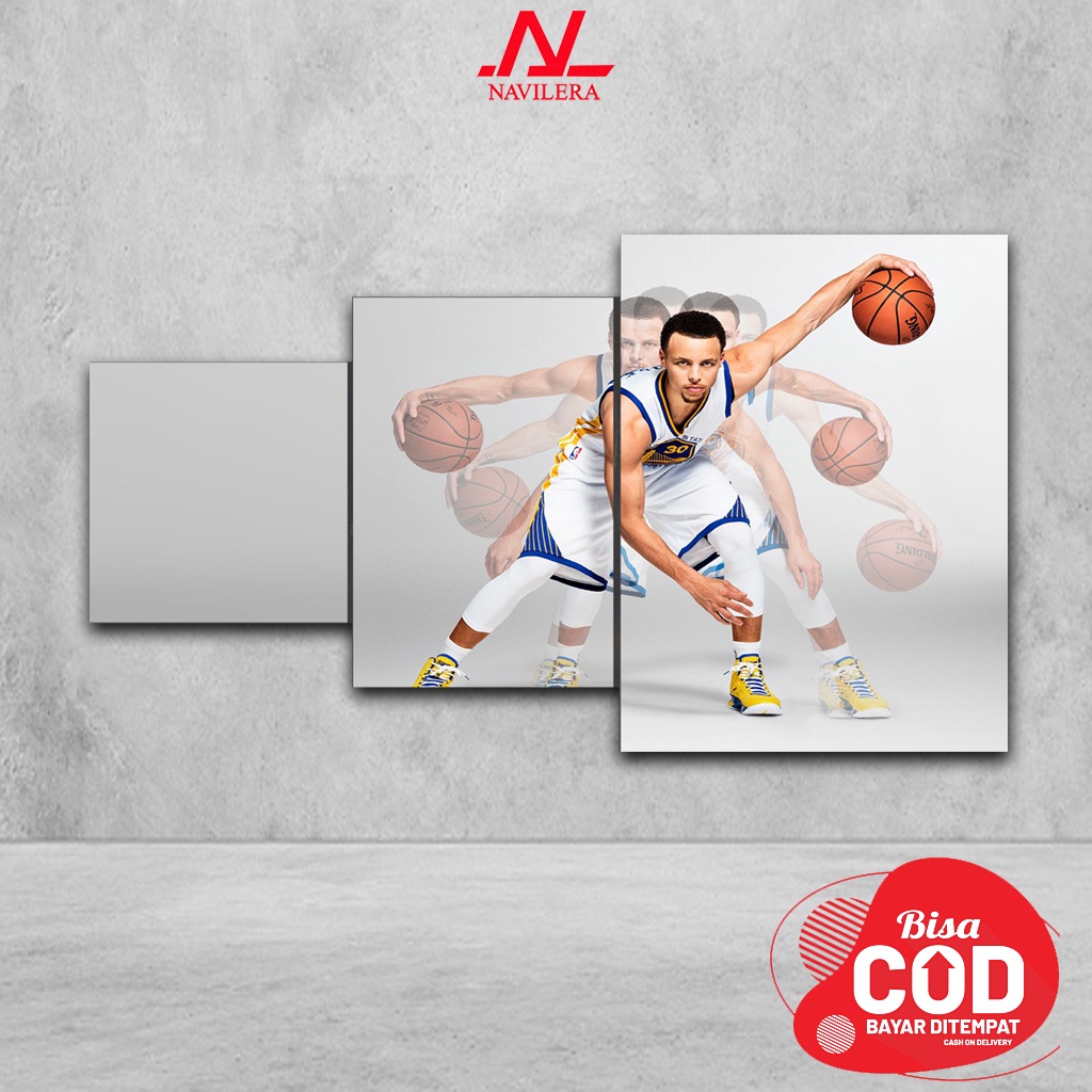 Jual Navilera Hiasan Dinding Kamar Poster Kayu Basket Stephen Curry