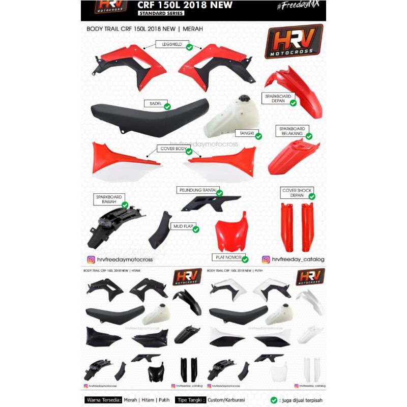 Jual BODY SET CRF 150 HRV Shopee Indonesia