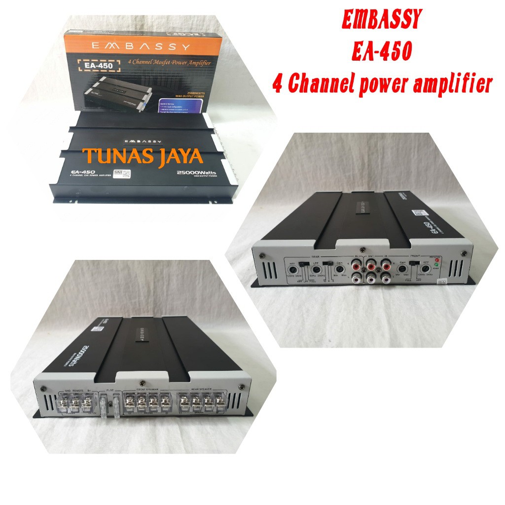 Jual Power Mobil 4 Channel EMBASSY EA 450 EA 460 EA 4082 Shopee Indonesia