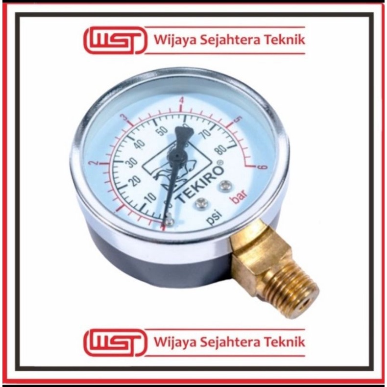 Jual Tekiro Pressure Gauge Bar Manometer Tekanan Angin Kompresor