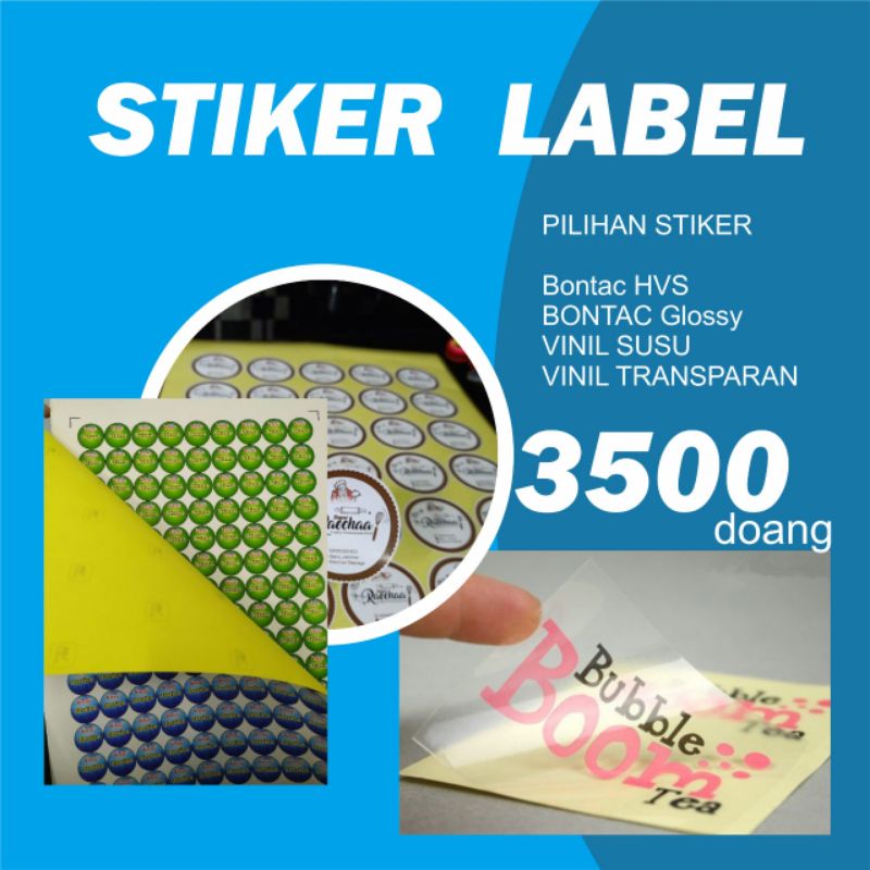 Jual Cetak Stiker Label A Stiker Bontac Cromo Vinil Cutting Shopee