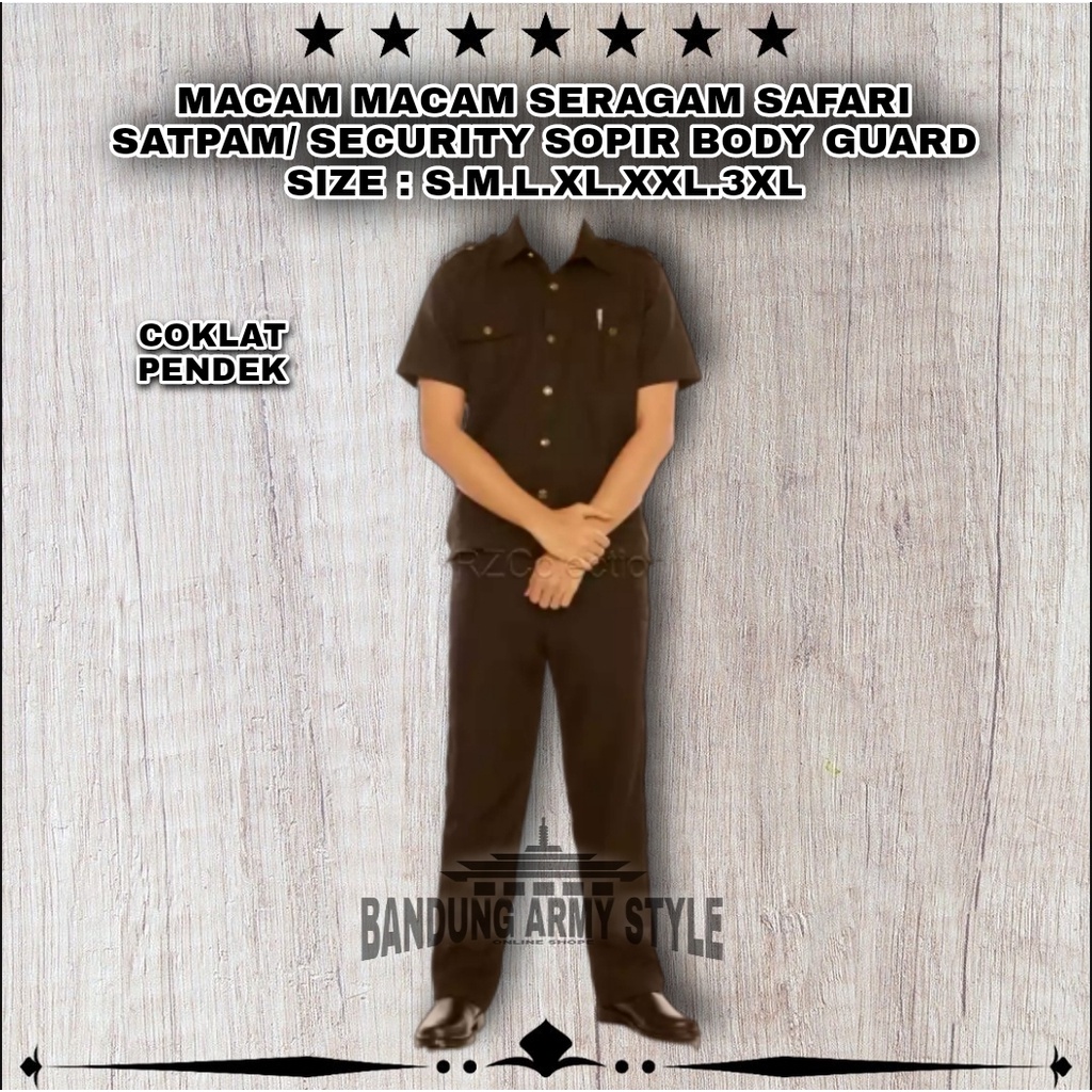 Jual Seragam Satpam Terbaru Baju Safari Security Seragam Safari