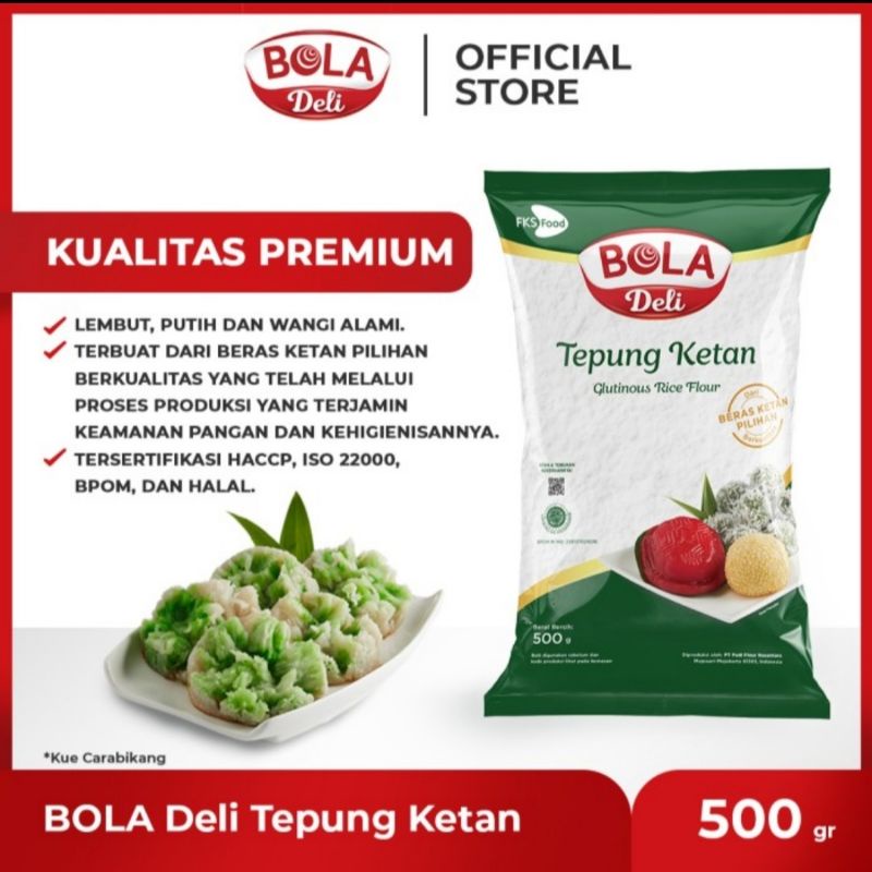 Jual Tepung Ketan Bola Deli 500 Gram Gr 500gr Shopee Indonesia