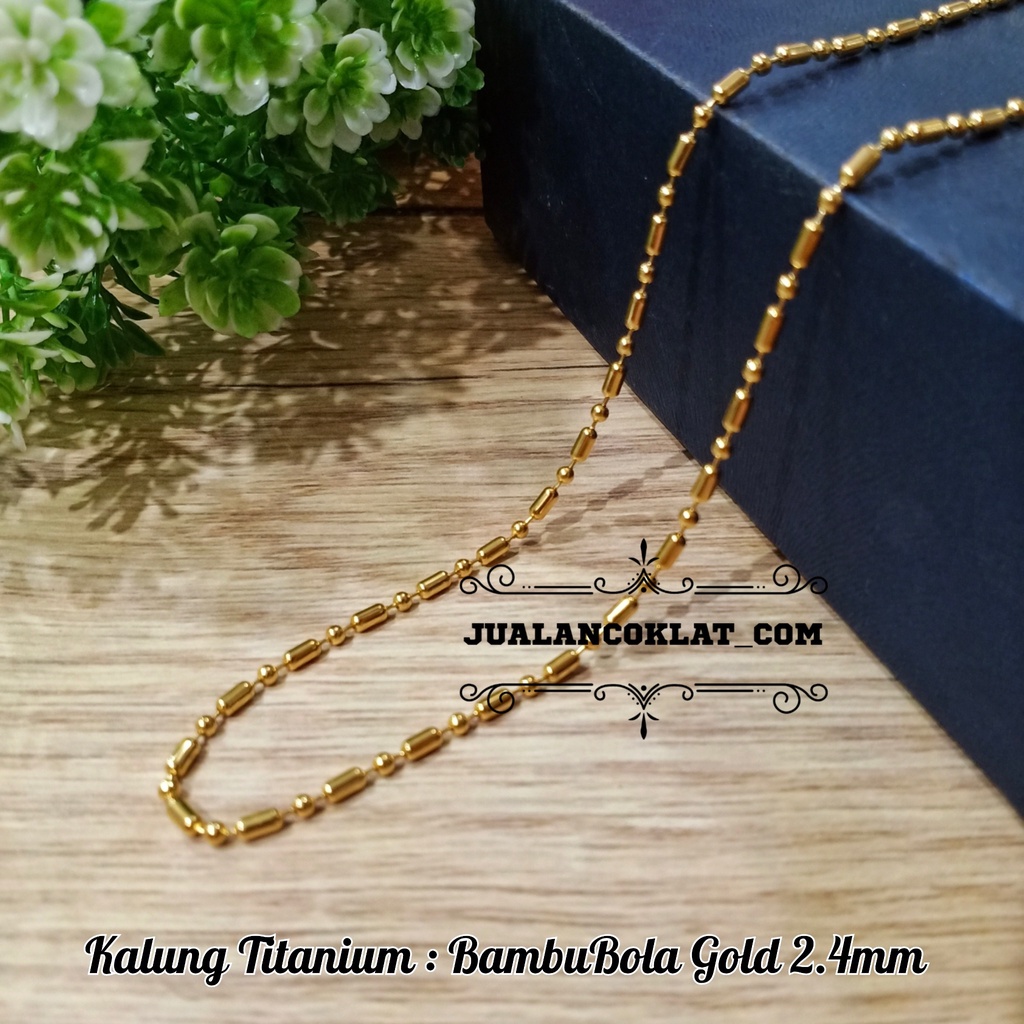 Jual Varian Bambubola Bijilada Rantai Kalung Titanium Stainless L