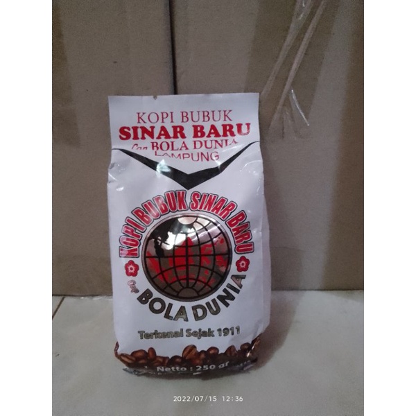 Jual Kopi Sinar Baru Cap Bola Dunia Asli Lampung Kemasan Baru 250 Gr