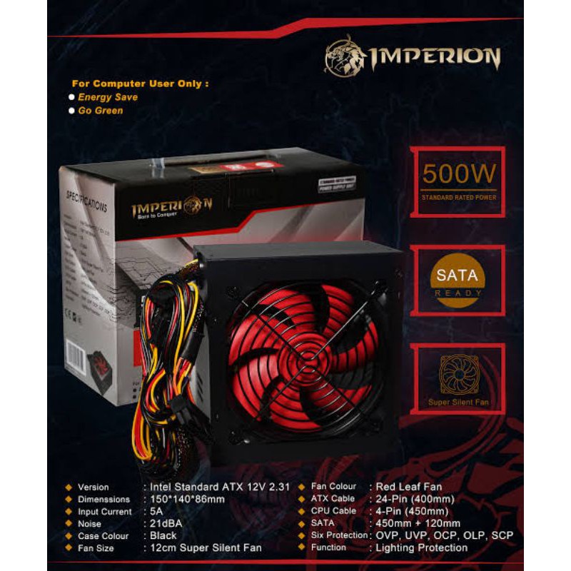 Jual Psu Imperion PS S500 500W 4 Pin Shopee Indonesia