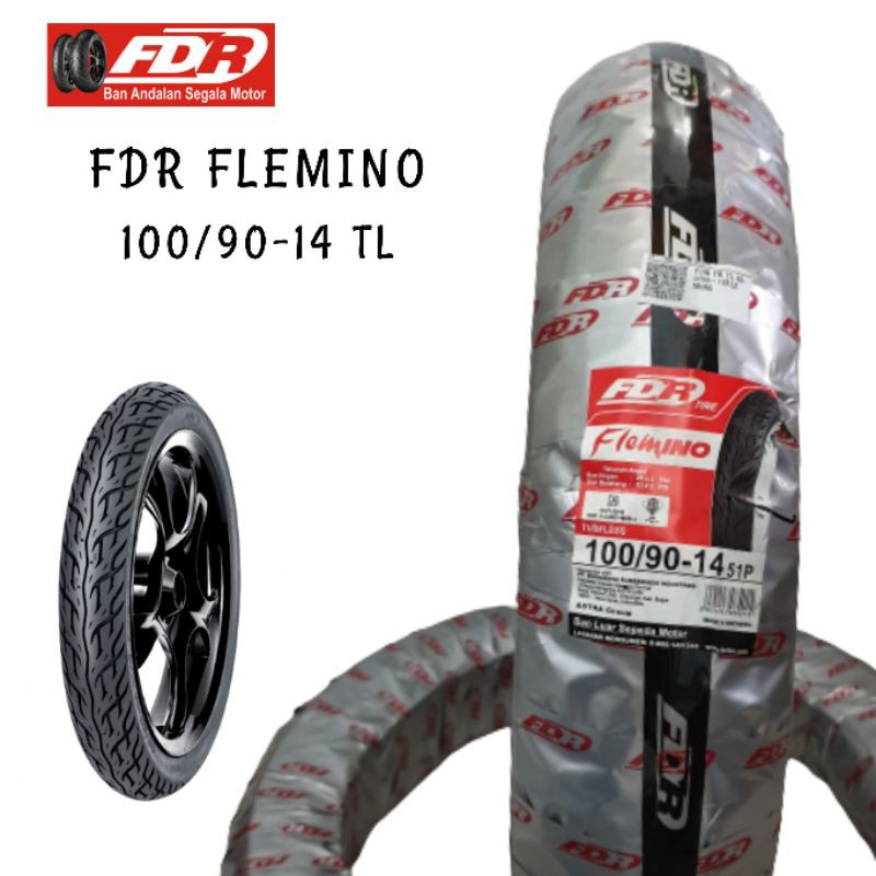 Jual BAN FDR FLEMINO 100 90 14 BAN BELAKANG MOTOR LEXI TUBLESS Shopee