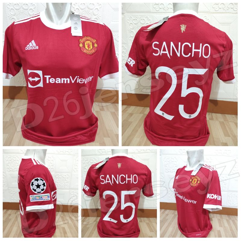 Jual Jersey Mu Home Official Cetak Nama Nameset Font Ucl