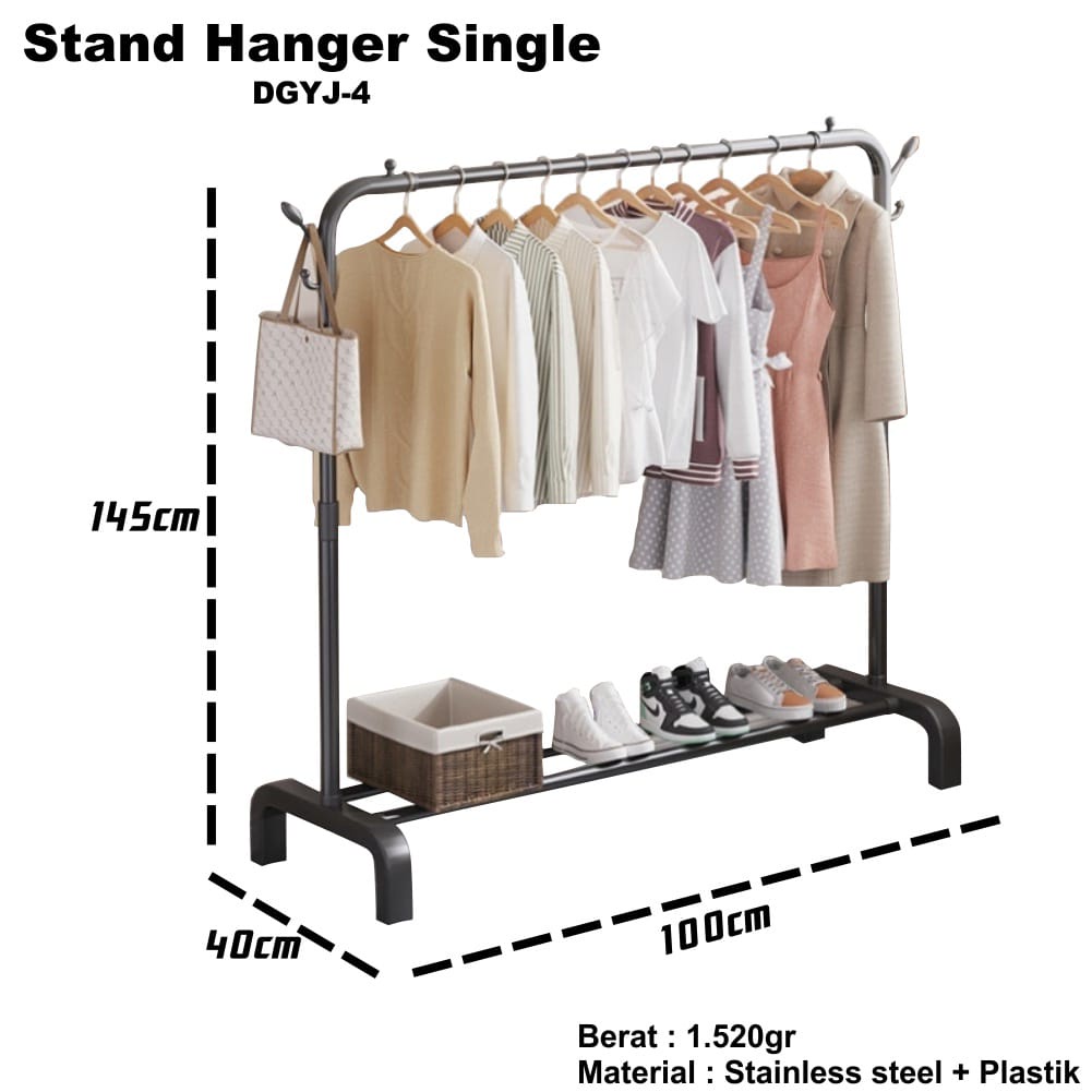 Jual Laris Unik Promo Rak Gantungan Baju Stand Hanger Single Stand