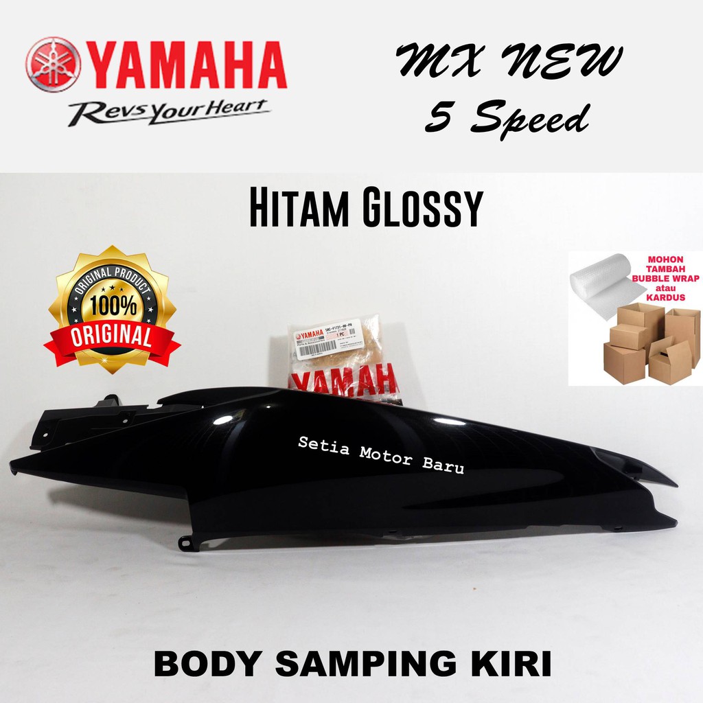 Jual Yamaha Body Bodi Samping Cover Side Motor Mx New Hitam Kiri Asli