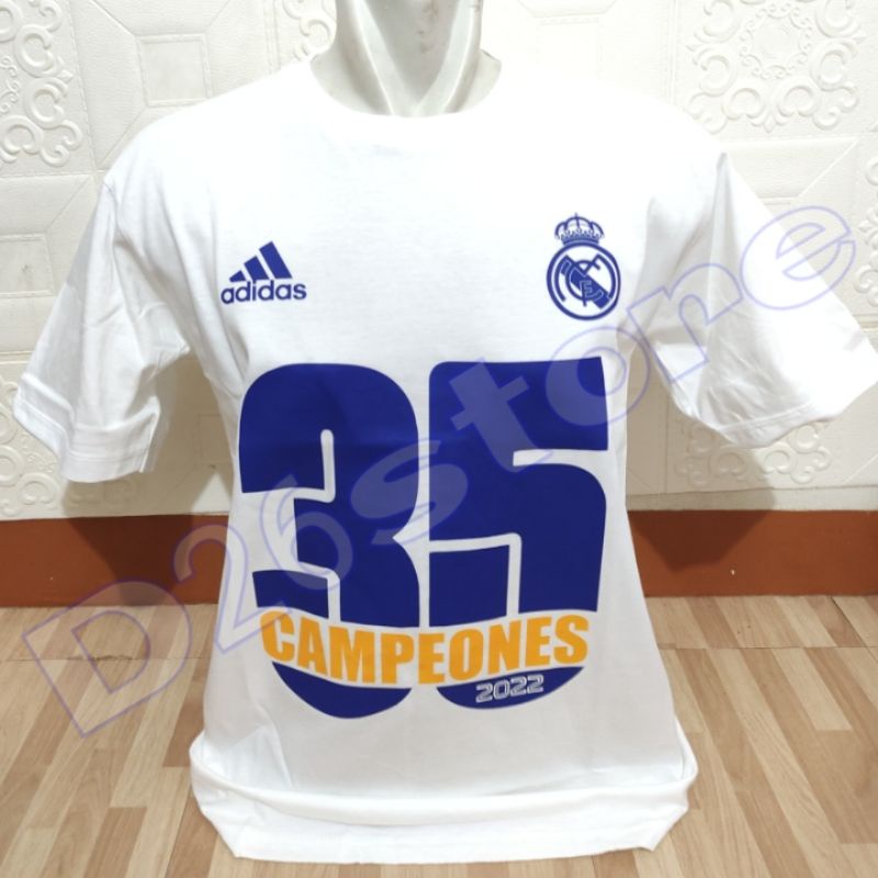 Jual Kaos Real Madrid Campeones 35 2022 La Liga Champions 2021 2022