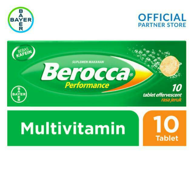 Jual Berocca Performance Effervescent Rasa Jeruk 10 Tablet Shopee