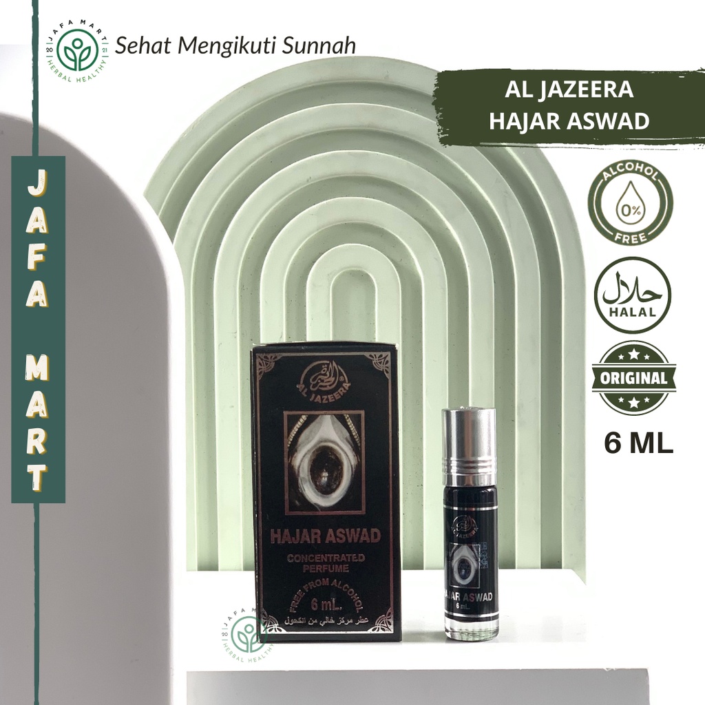 Jual Parfum Al Jazeera Hajar Aswad Non Alkohol 6ml Roll On BPOM Sah