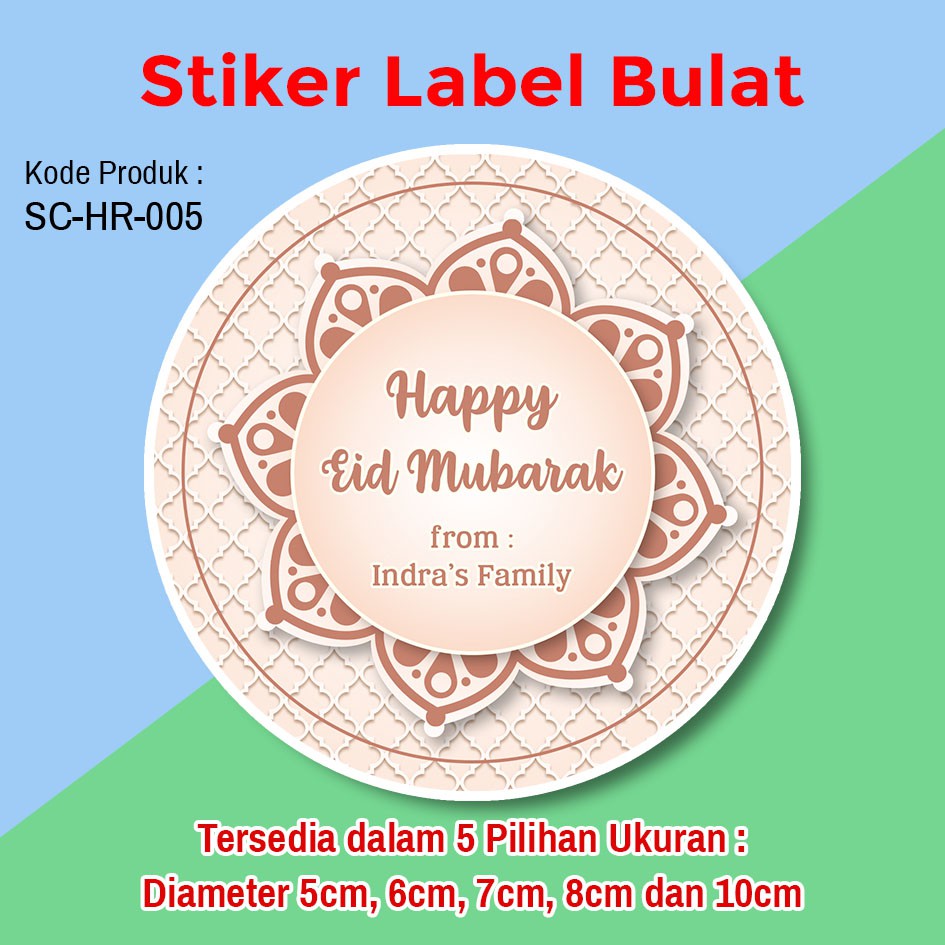 Jual Stiker Label Kue Kering Lebaran Sticker Bingkisan Hari Raya Idul