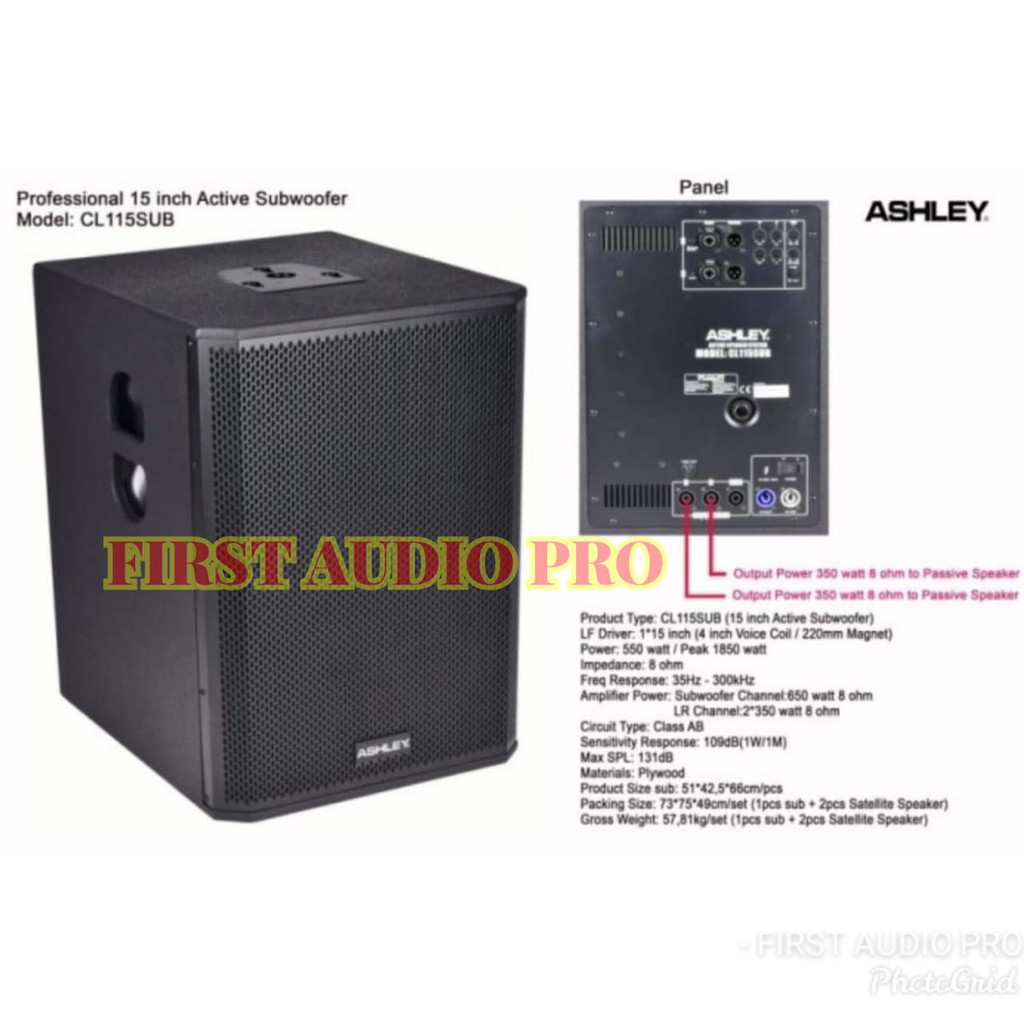 Jual Subwoofer Aktif Ashley Cl Sub Original In With Output To