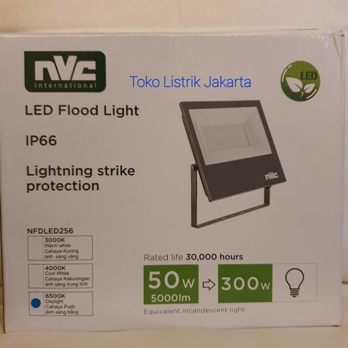 Jual Lampu Sorot Tembak Floodlight Taman Nvc W Watt K Putih