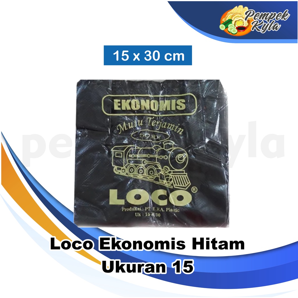 Jual Kantong Plastik Kresek Loco Ekonomis X Hitam Isi Lembar