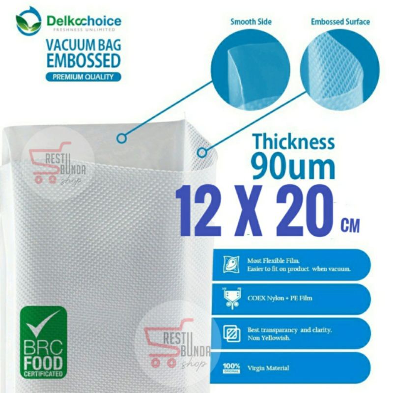 Jual Plastik Vacuum Bag Embossed Uk Cm X Cm Delkochoice Shopee