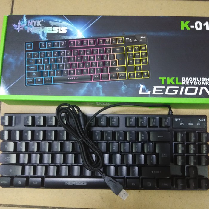 Jual Keyboard Gaming NYK K01 K 01 RGB TKL Rainbow Backlight Shopee