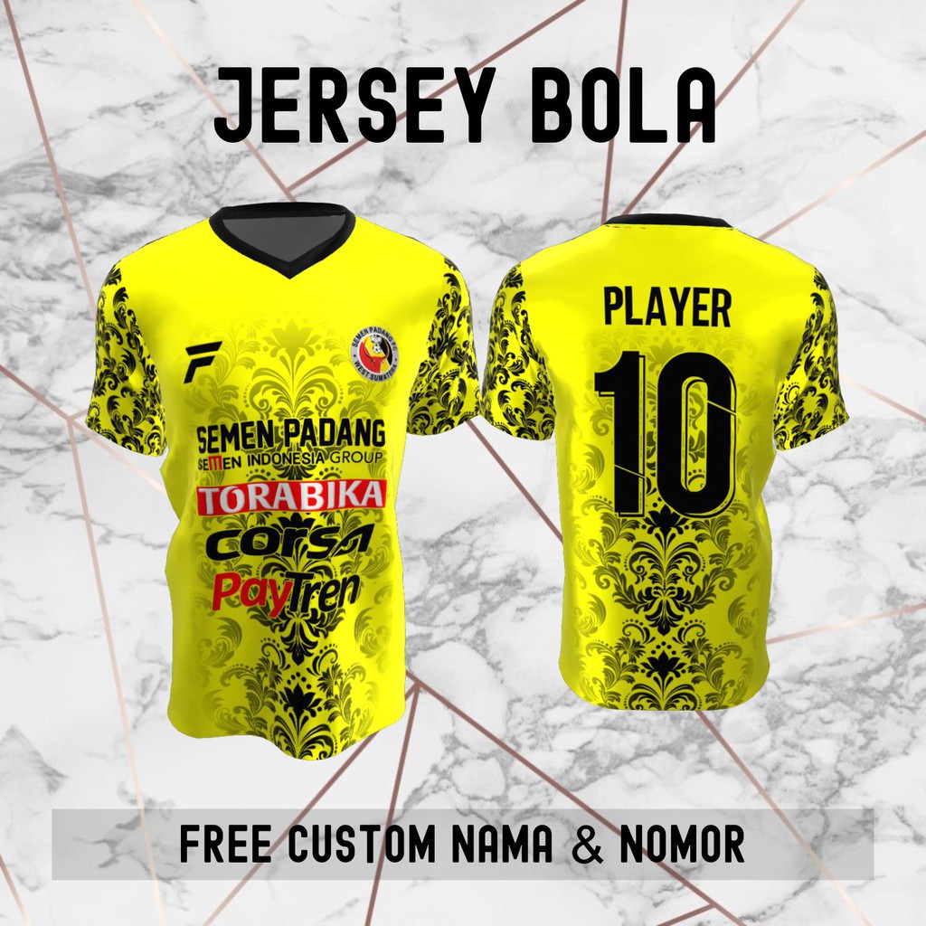 Jual Jersey Semen Padang FC Klub Bola Baju Kaos Custom Nama Dan Nomor