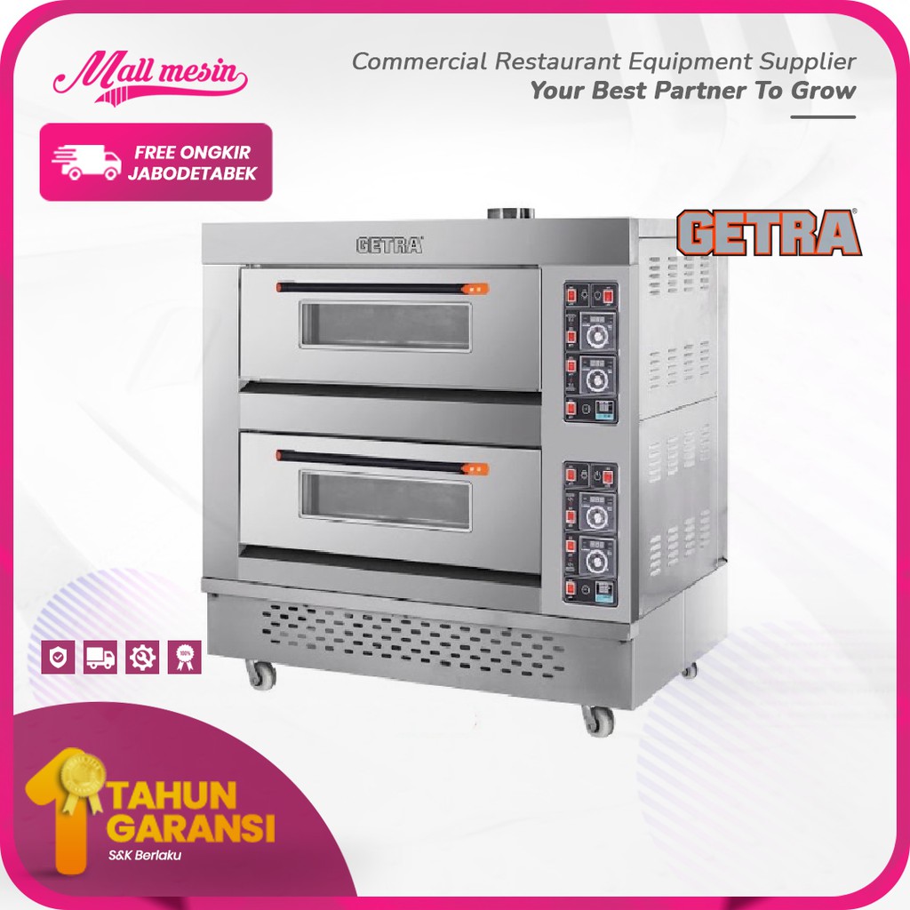 Jual Oven Gas Deck GETRA RFL 24SSGC Oven Roti 2 Deck 4 Loyang